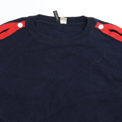 Womens UK Size S Divided Blue Pullover Jumper