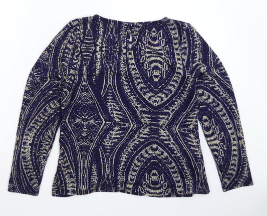 Womens UK Size 14 Emreco Blue Pullover Jumper