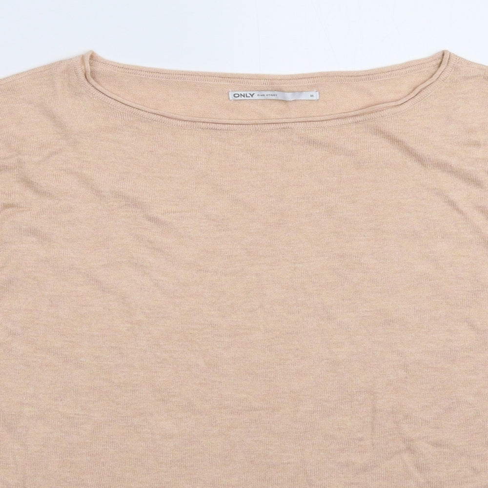 Womens UK Size M Only Beige Pullover Jumper