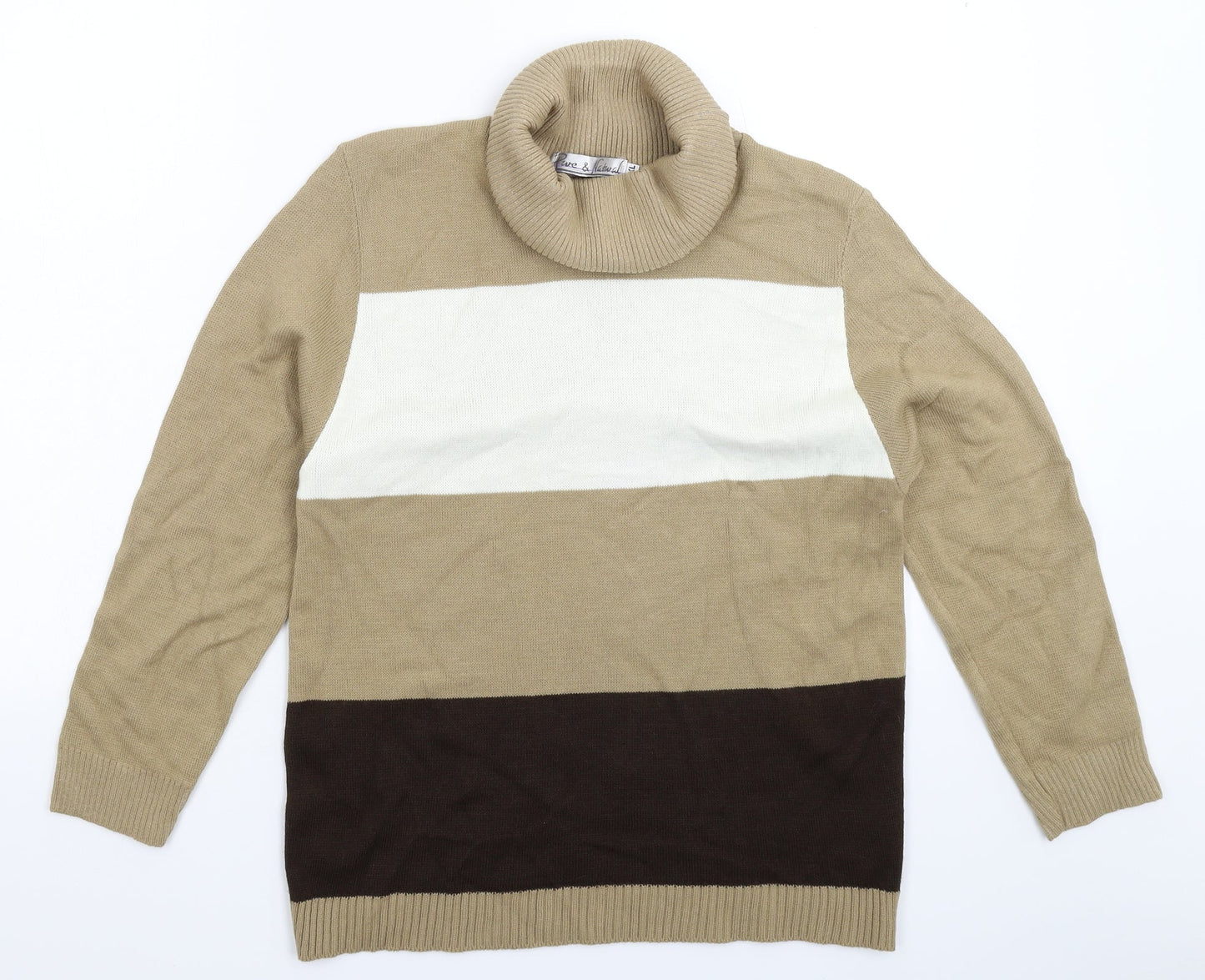 Womens UK Size XL Pure & Natural Multicoloured Pullover Jumper