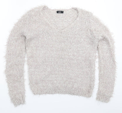 Womens UK Size 12 F&F Grey Pullover Jumper