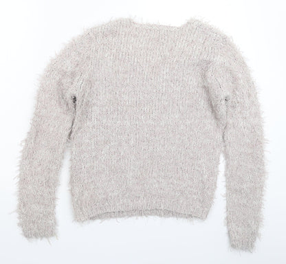Womens UK Size 12 F&F Grey Pullover Jumper