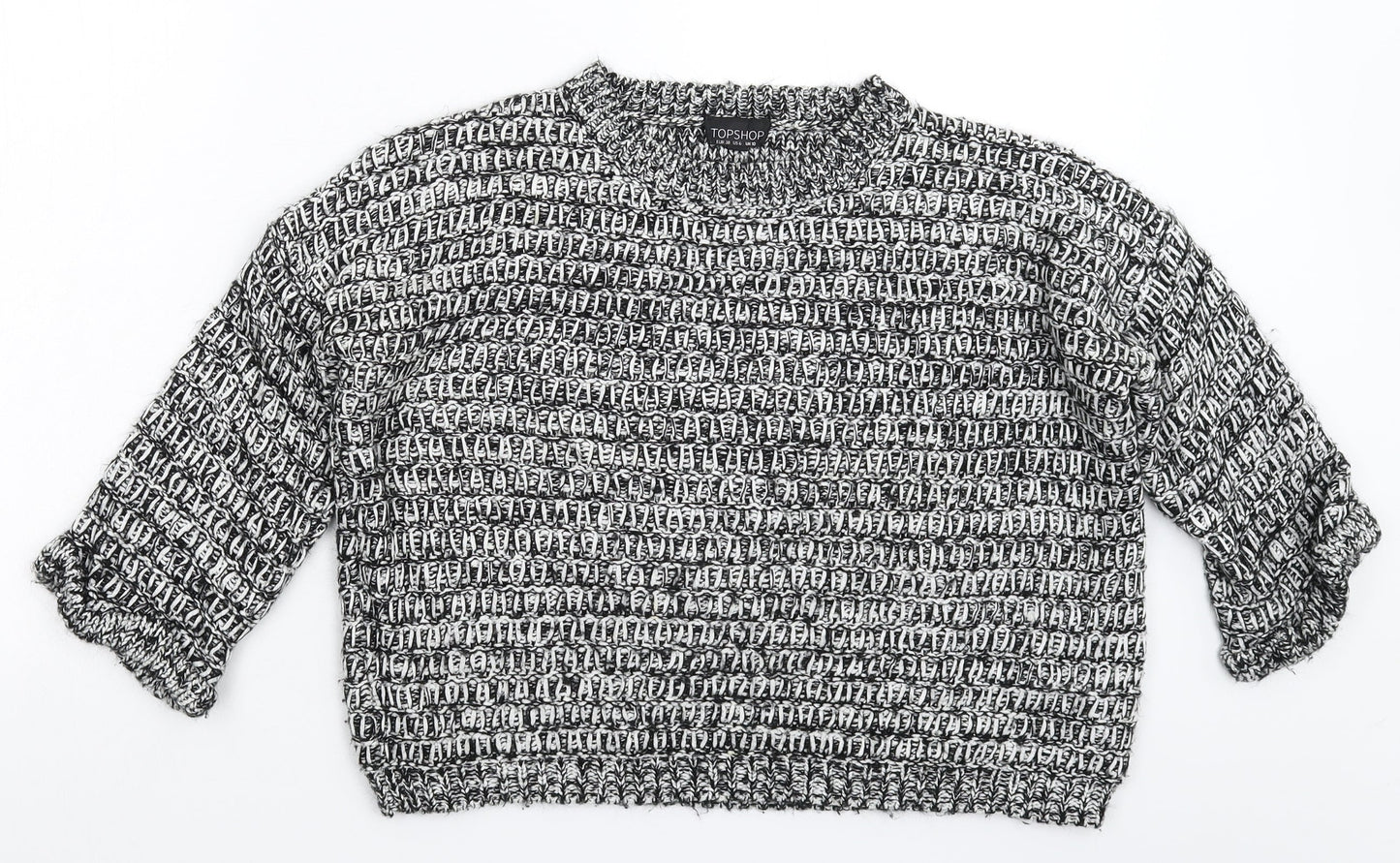 Womens UK Size 10 Topshop Grey Pullover Jumper