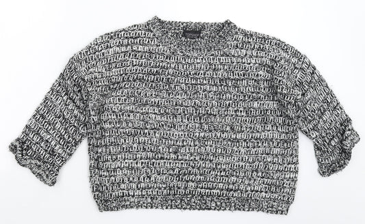 Womens UK Size 10 Topshop Grey Pullover Jumper