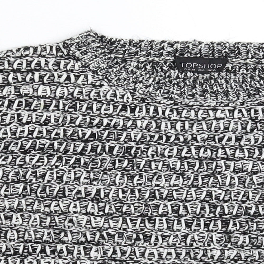 Womens UK Size 10 Topshop Grey Pullover Jumper