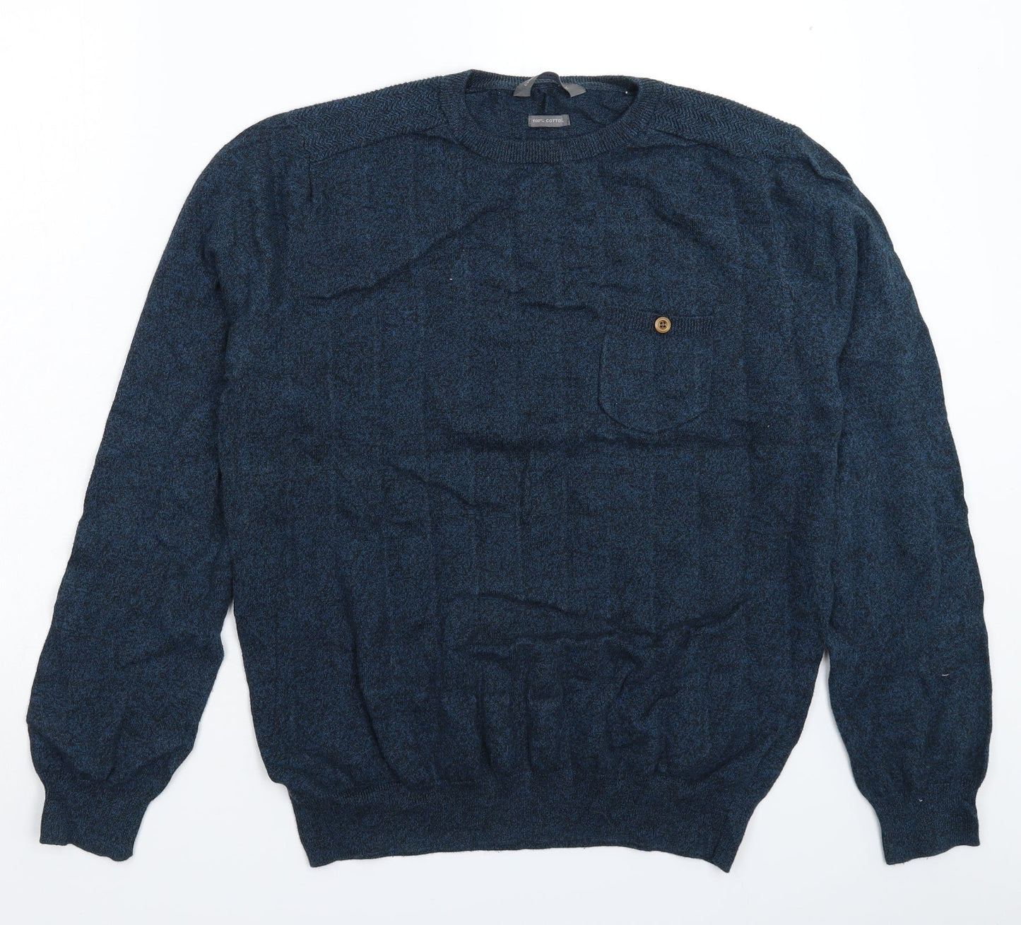 Cedar Wood State Mens Blue  Knit Pullover Jumper Size L