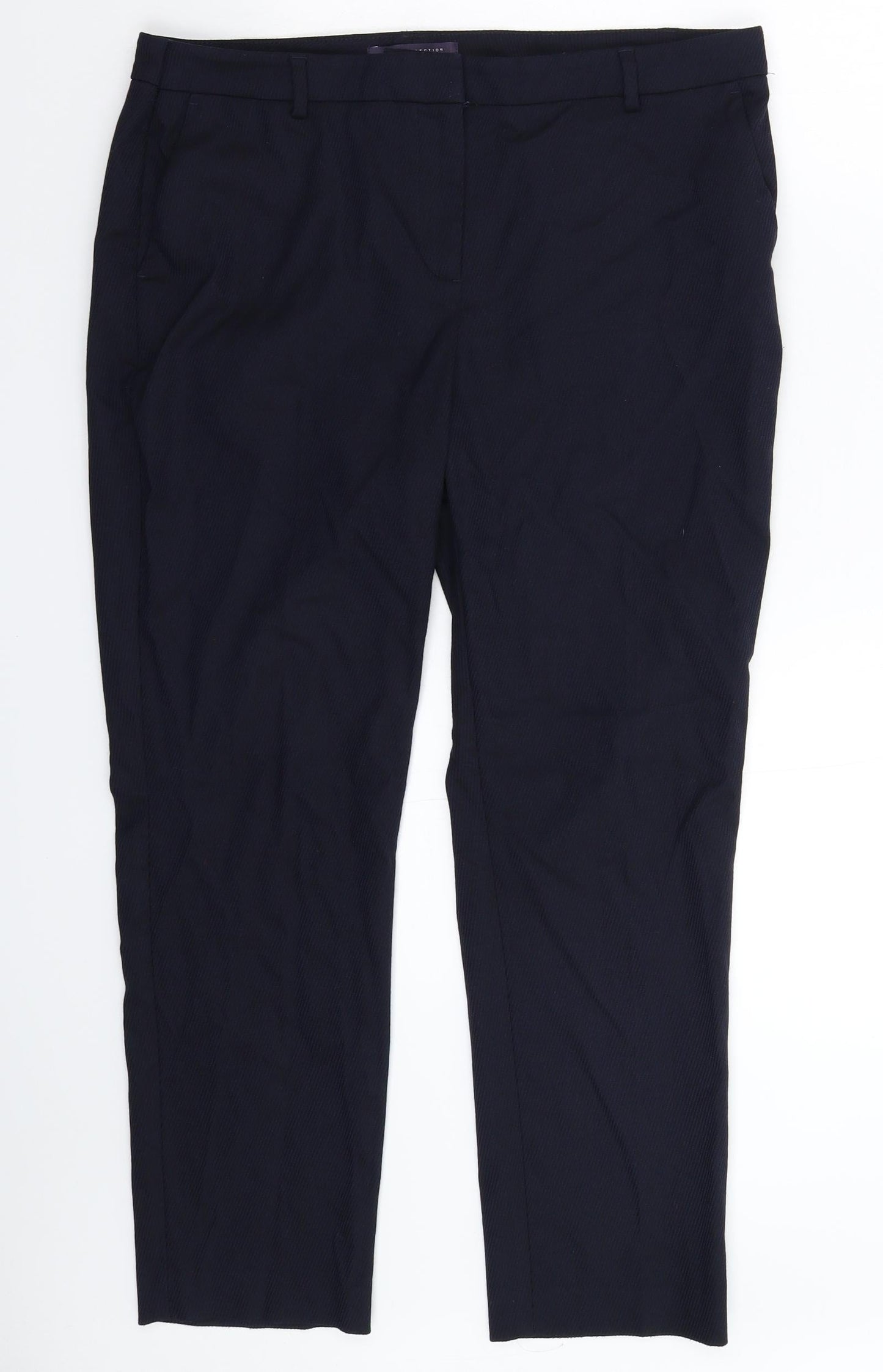 Womens UK Size 14 Marks and Spencer Slim Fit Dress Pants Blue Trousers