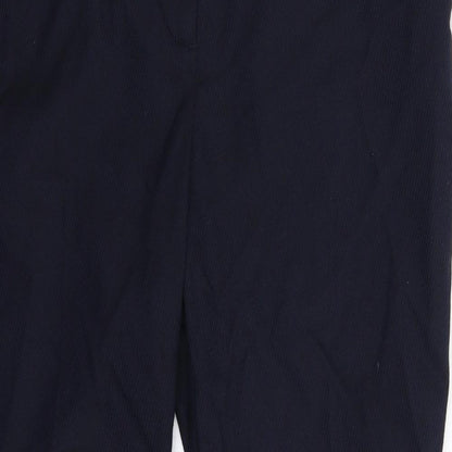 Womens UK Size 14 Marks and Spencer Slim Fit Dress Pants Blue Trousers