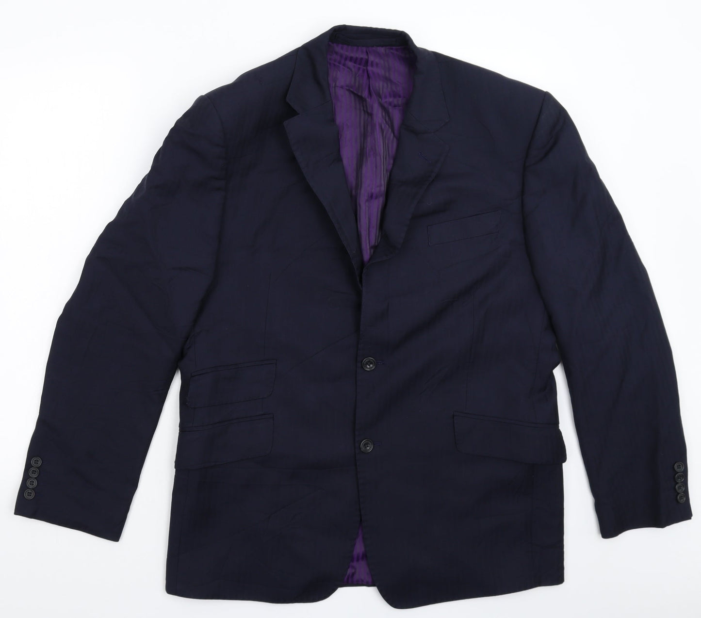 Mens UK Size 42 Marks and Spencer Regular Blue Suit Jacket