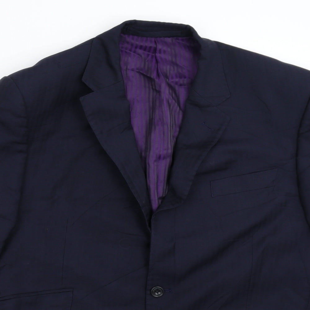 Mens UK Size 42 Marks and Spencer Regular Blue Suit Jacket