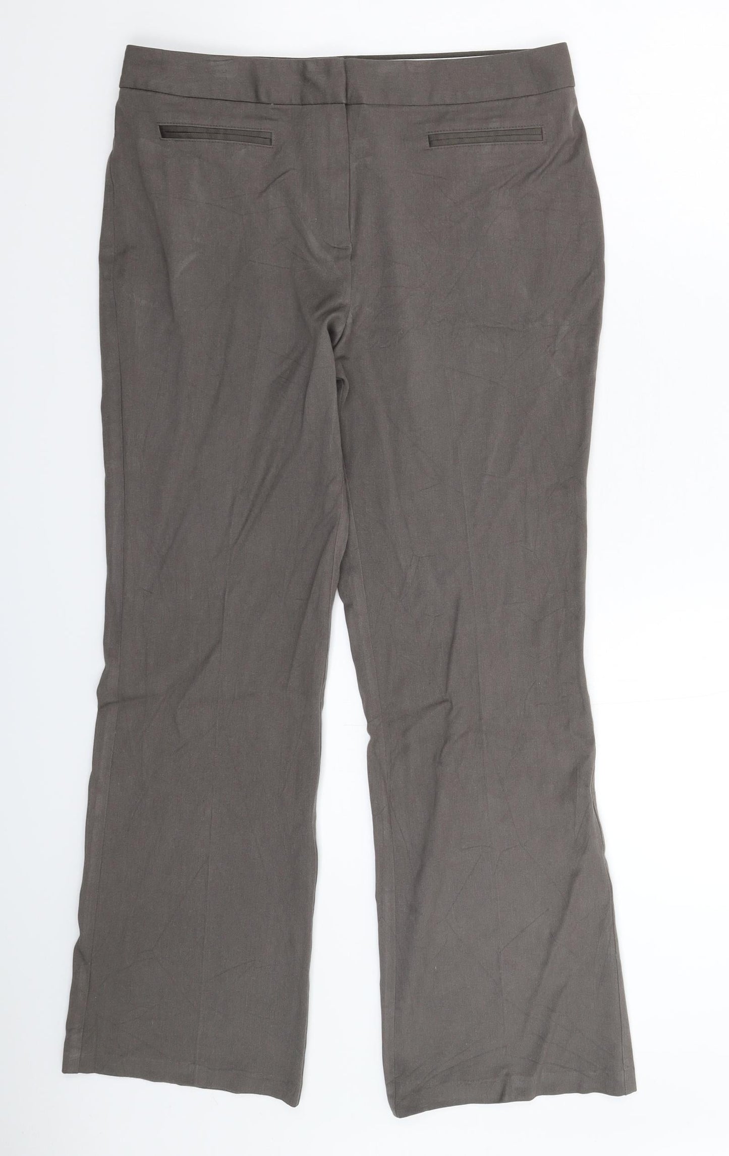 Womens UK Size 12 Marks and Spencer Regular Fit  Grey Trousers