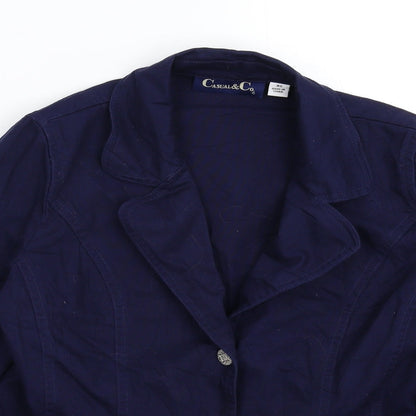 Casual & Co Womens Blue   Jacket Blazer Size XS
