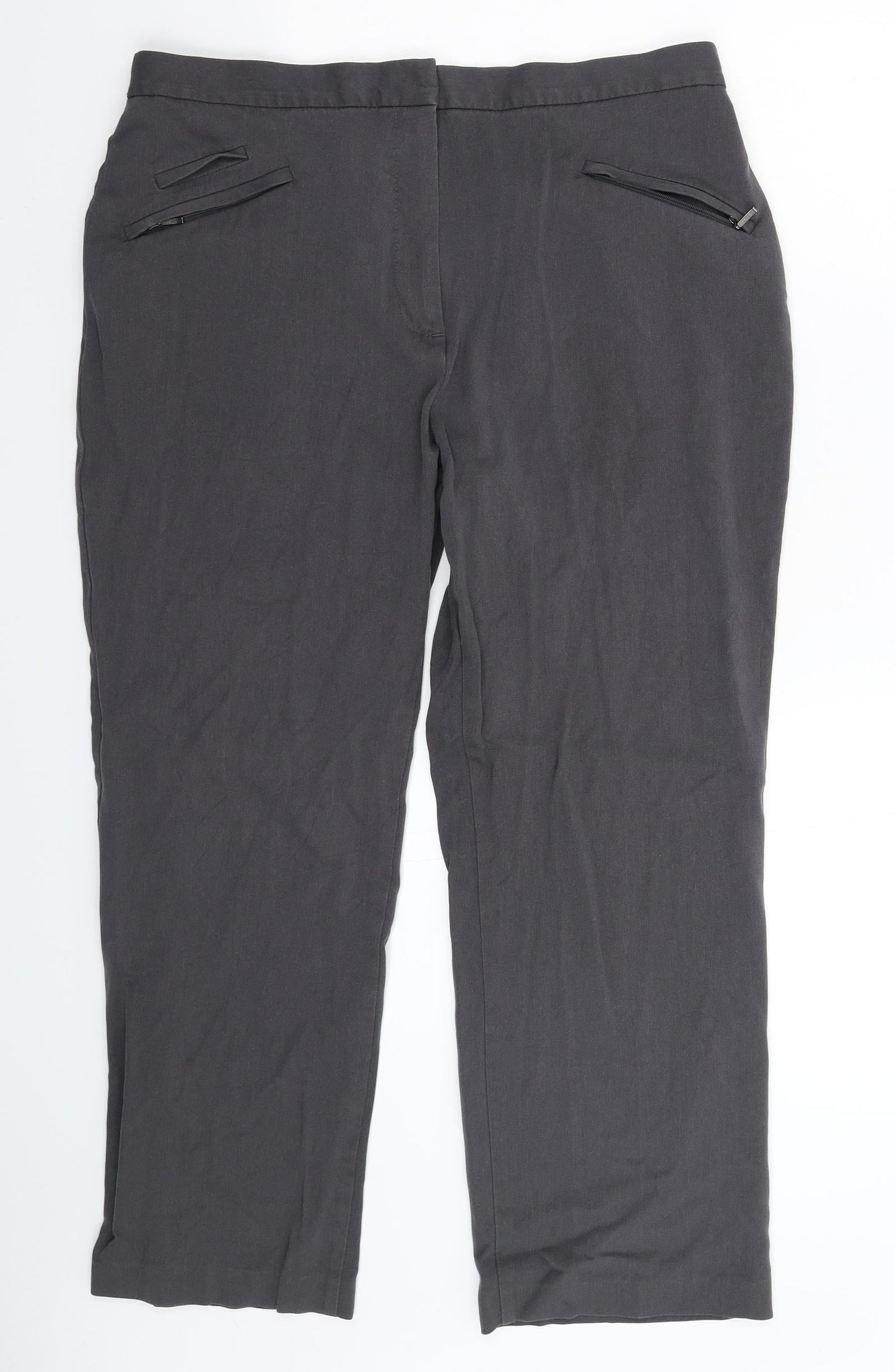 Womens UK Size 16 Marks and Spencer Regular Fit  Grey Trousers