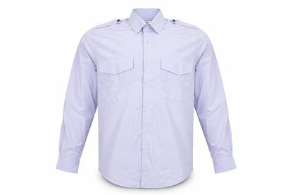 Mens UK Size 16 Double TWO Blue  Button-Up Long Sleeve Casual Shirt