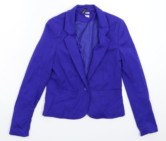 Divided Womens Blue   Jacket Suit Jacket Size 8