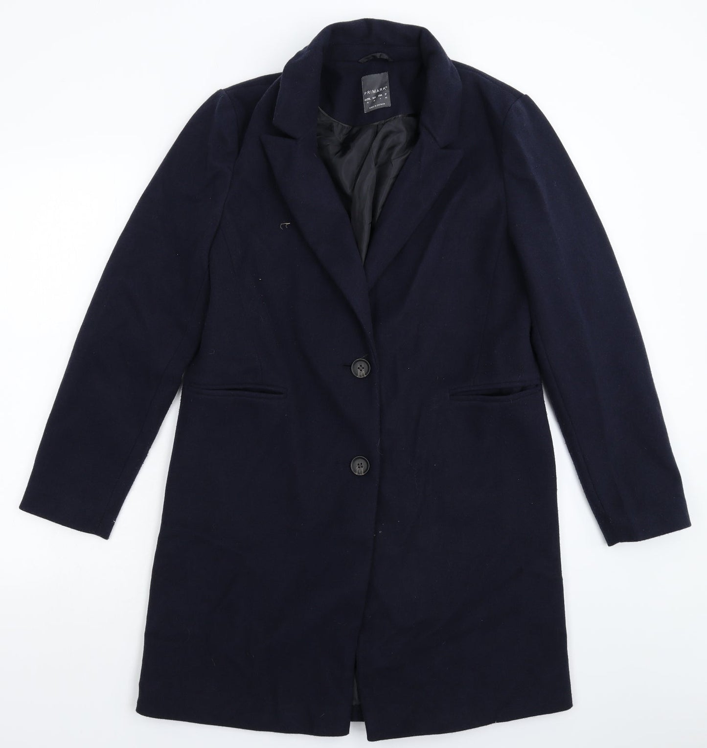 Primark Womens Blue   Pea Coat Coat Size 10