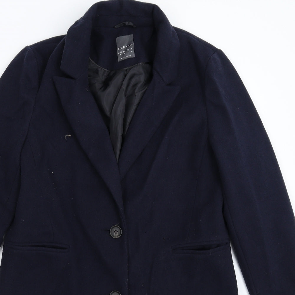 Primark Womens Blue   Pea Coat Coat Size 10