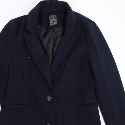 Primark Womens Blue   Pea Coat Coat Size 10