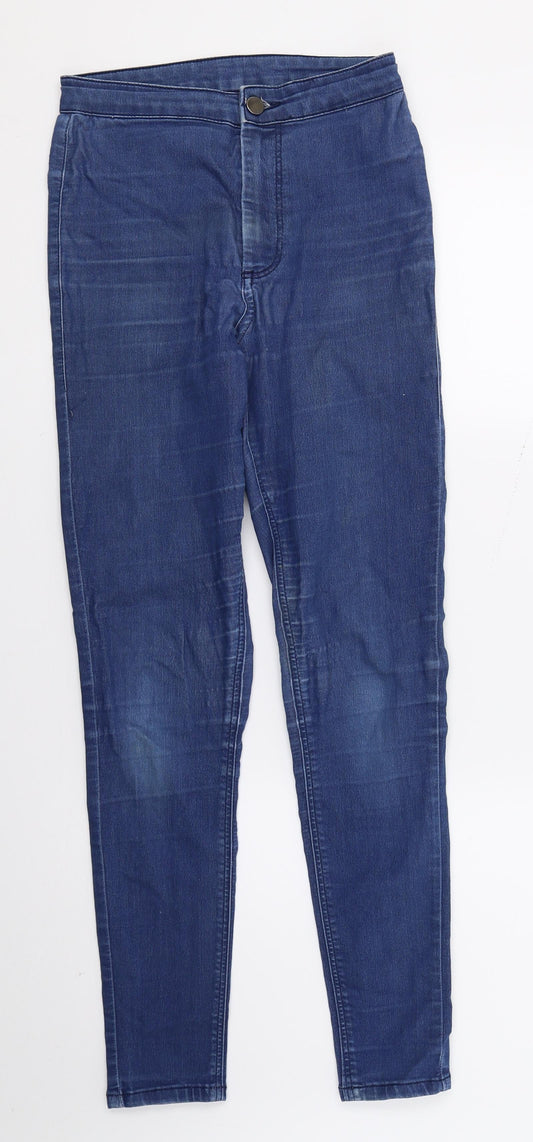 Topshop Womens Blue  Denim Jegging Trousers  L30 in