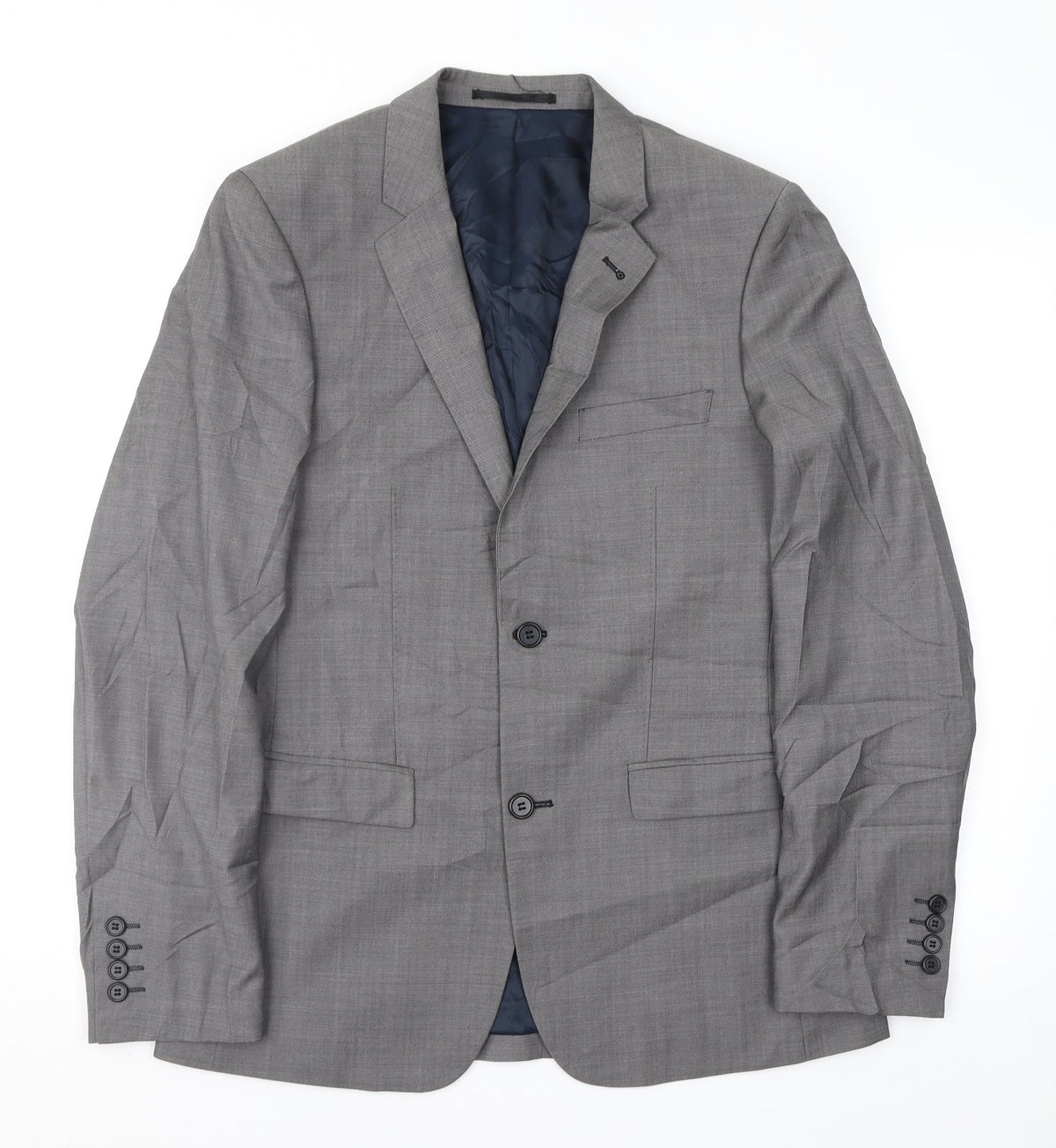 Mens UK Size 38 Topman Regular Grey Suit