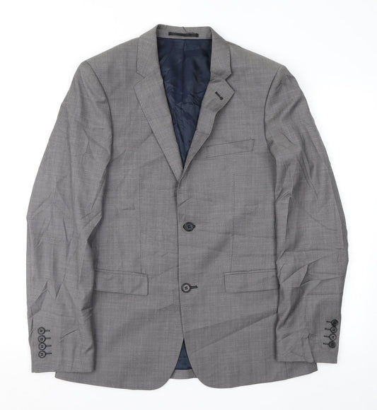 Mens UK Size 38 Topman Regular Grey Suit