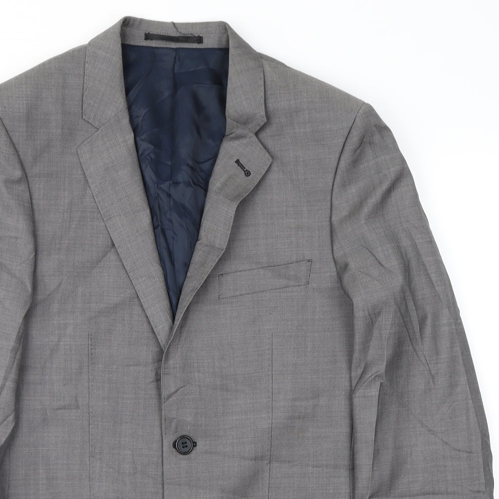 Mens UK Size 38 Topman Regular Grey Suit