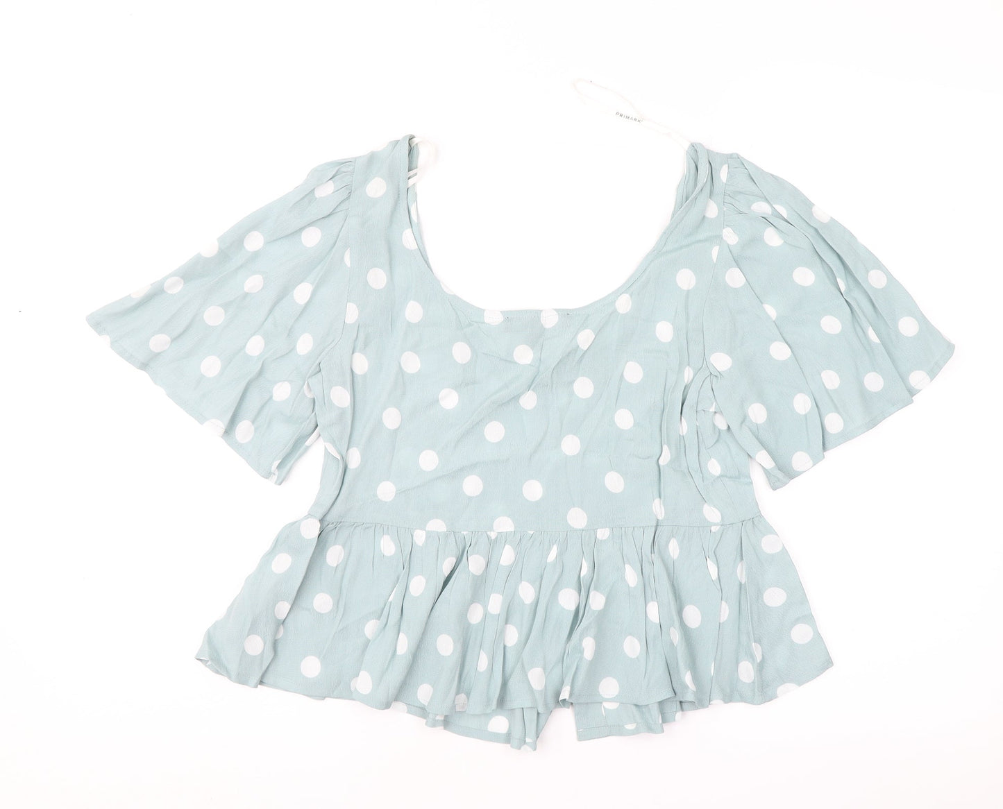 Primark Womens Green Polka Dot  Basic Blouse Size 8