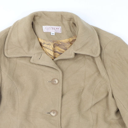 Country Collections Womens Brown   Jacket Coat Size 14