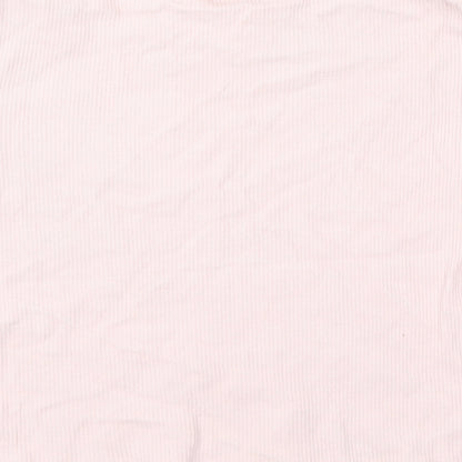 Bershka Womens Pink   Cropped T-Shirt Size L