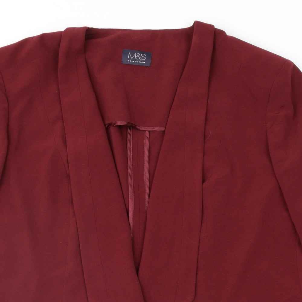 Womens UK Size 12 Marks and Spencer Red Jacket