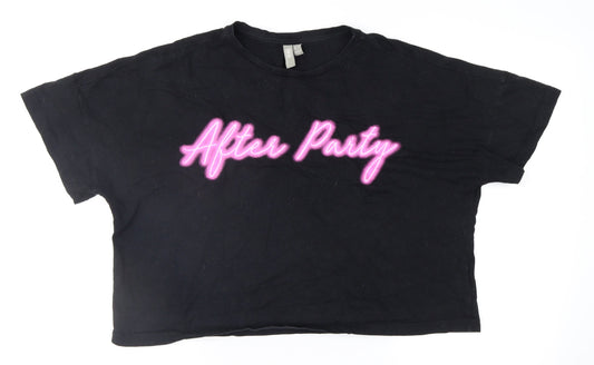 Womens UK Size 8 ASOS Black Basic T-Shirt