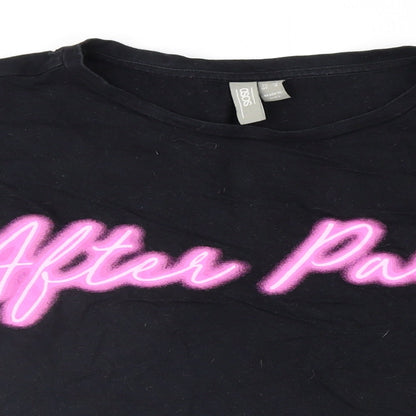 Womens UK Size 8 ASOS Black Basic T-Shirt