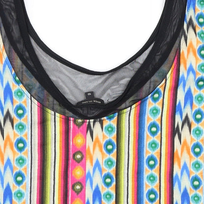 Womens UK Size 10 River Island Multicoloured Basic Blouse