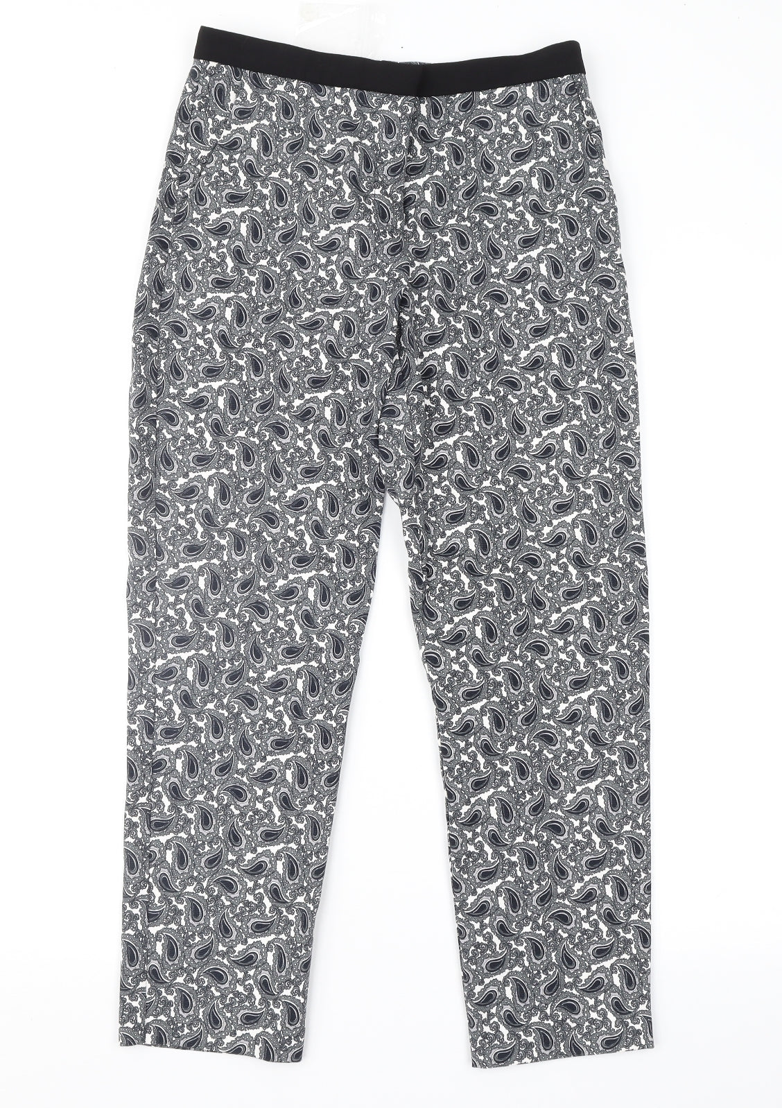 Womens UK Size 8 Topshop Regular Fit Cropped Grey Trousers