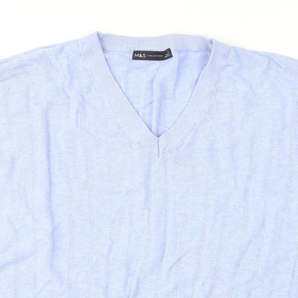 Womens UK Size L Marks and Spencer Blue Pullover Jumper