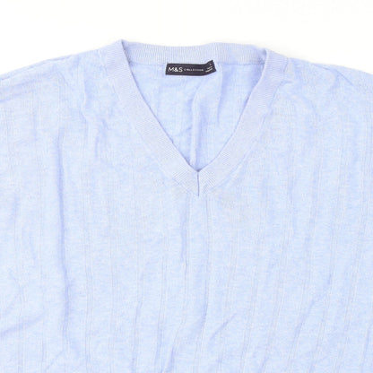 Womens UK Size L Marks and Spencer Blue Pullover Jumper