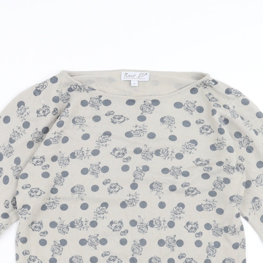 Womens UK Size 8 NEXT Grey Pullover Jumper