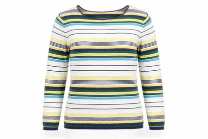 never fear Womens Multicoloured Striped  Pullover Jumper Size 14