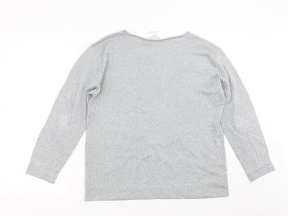 Claire Ashton Womens Silver   Pullover Jumper Size 14  - beaded, sequins