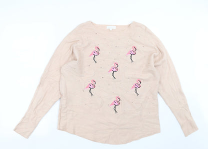 Womens UK Size M Bluoltre Pink Pullover Jumper