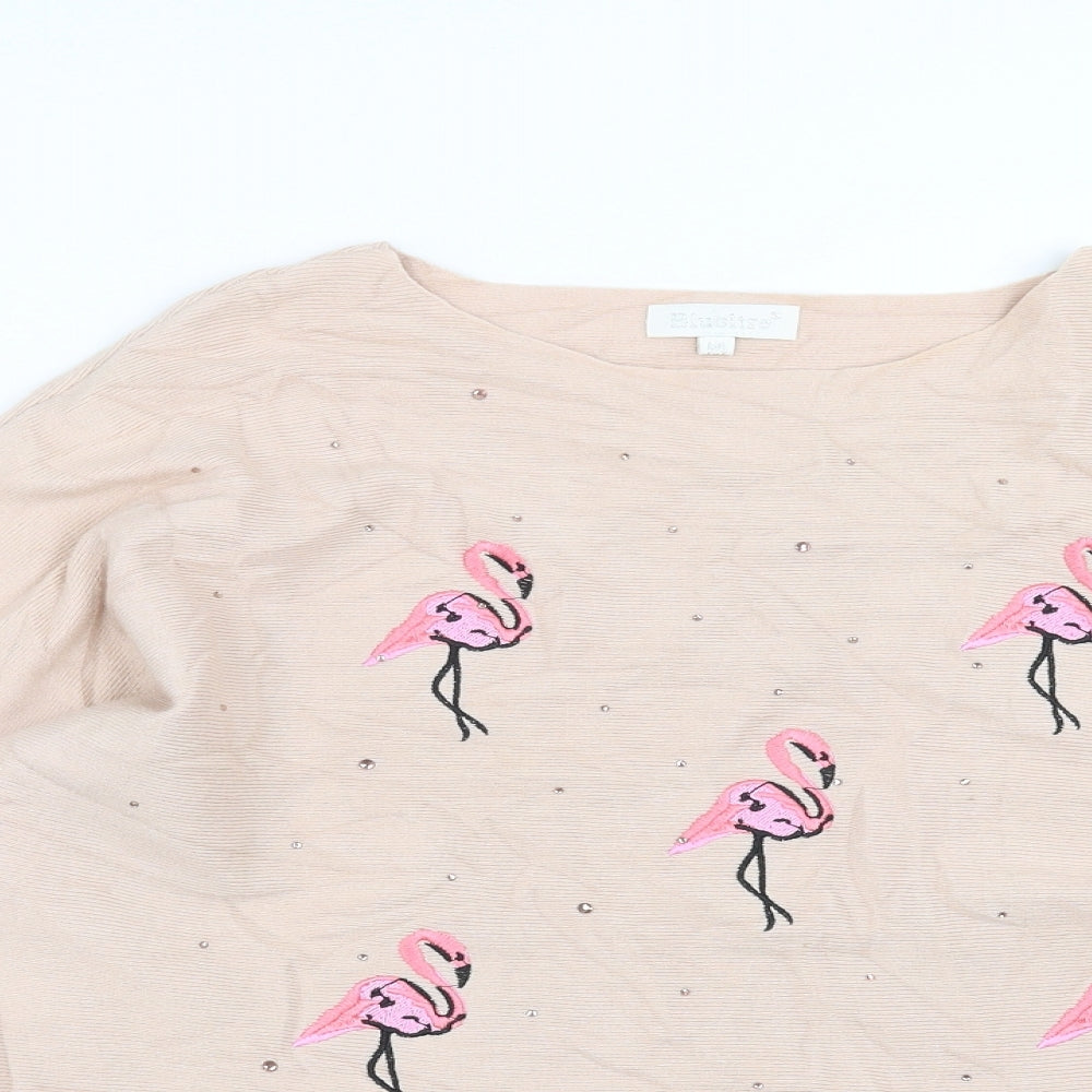 Womens UK Size M Bluoltre Pink Pullover Jumper