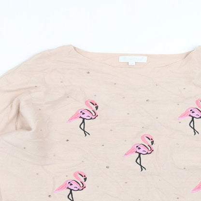 Womens UK Size M Bluoltre Pink Pullover Jumper