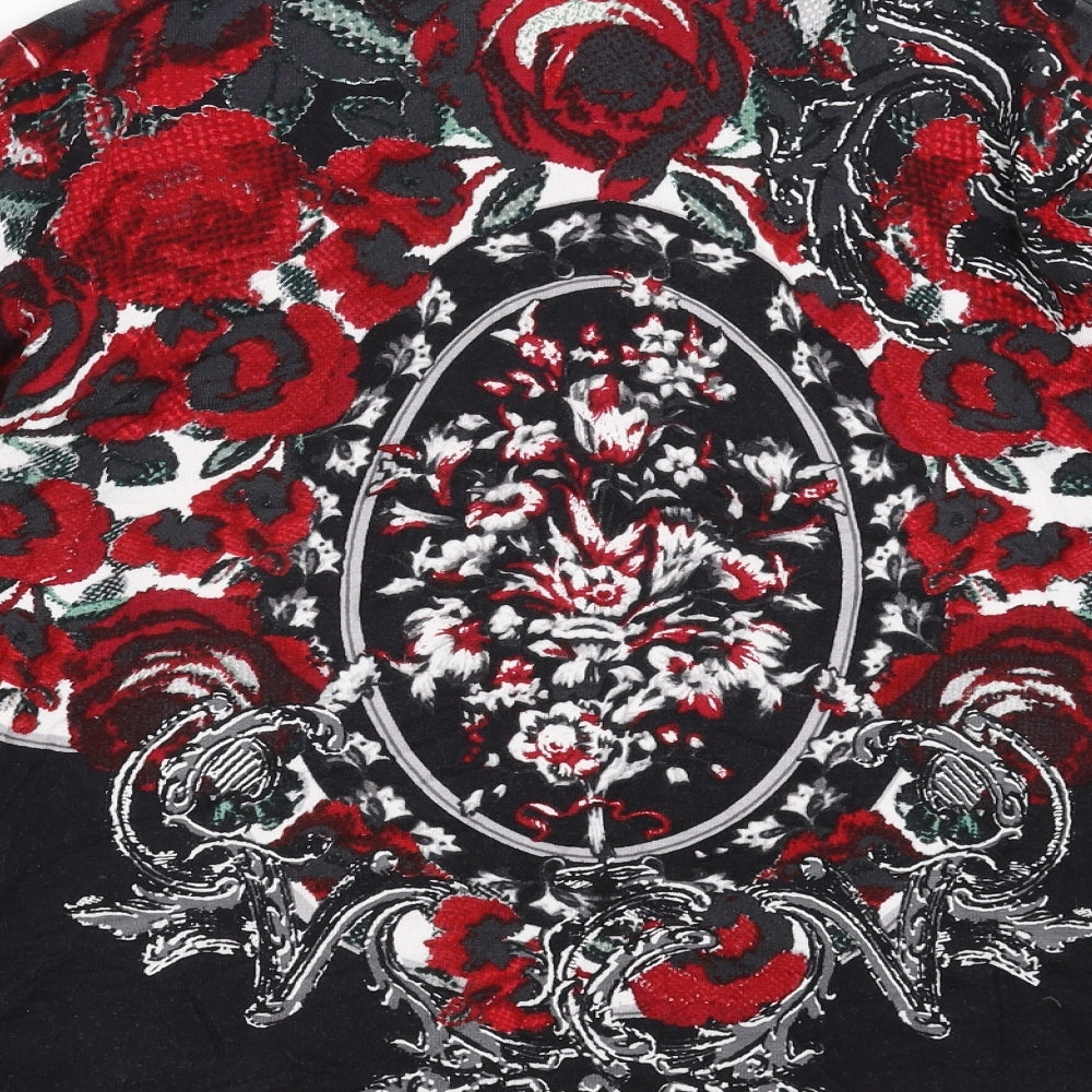 Gerry Weber Womens Black Floral  Pullover Jumper Size 12