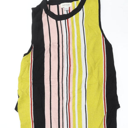 River Island Girls Multicoloured Striped  Tunic Blouse Size 9-10 Years  - open sides