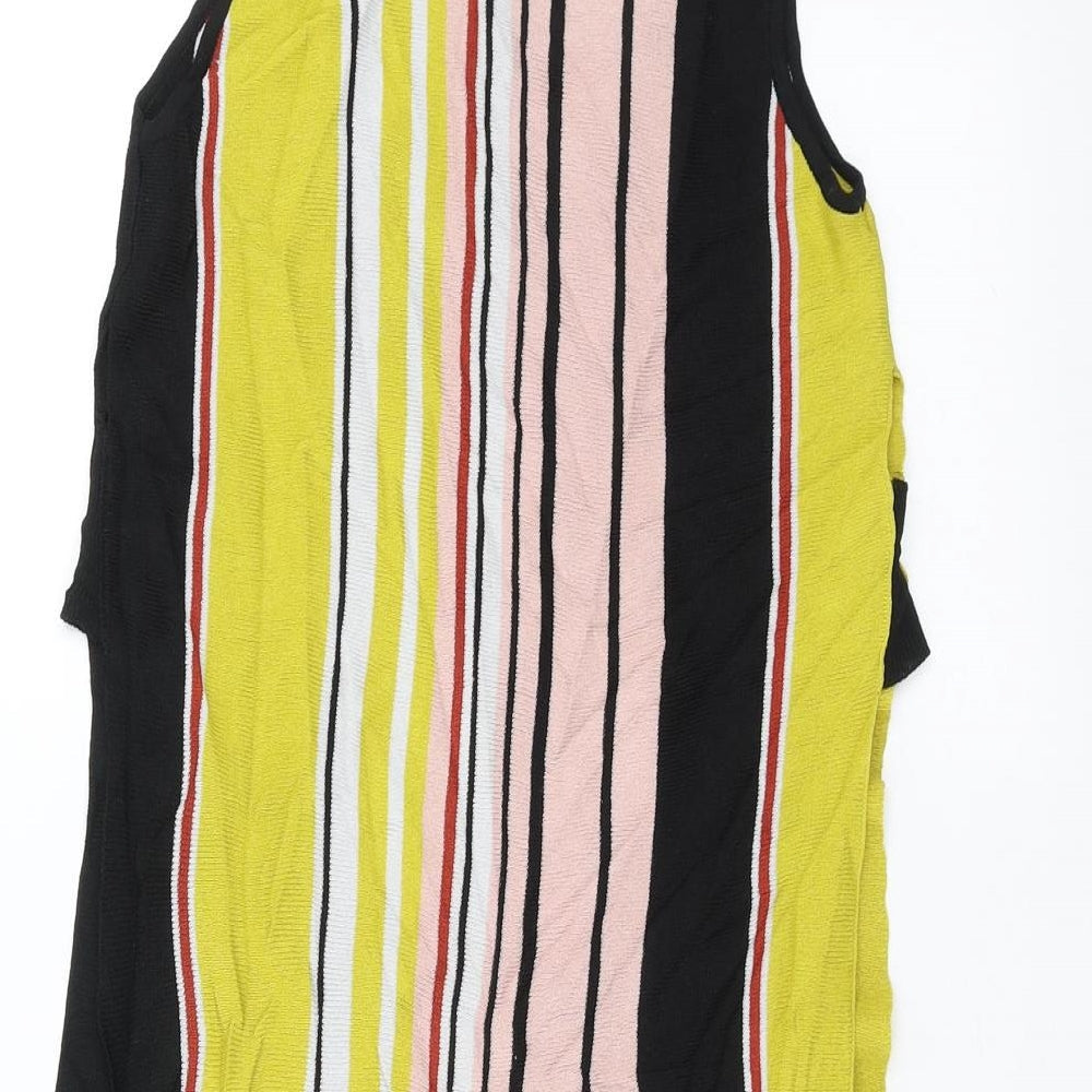 River Island Girls Multicoloured Striped  Tunic Blouse Size 9-10 Years  - open sides