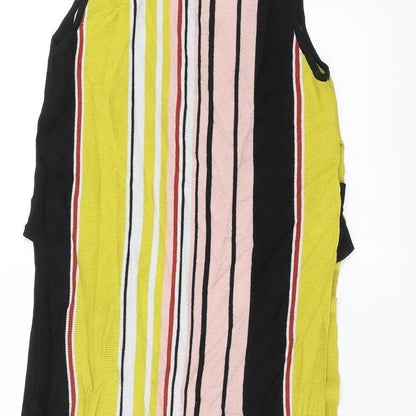 River Island Girls Multicoloured Striped  Tunic Blouse Size 9-10 Years  - open sides