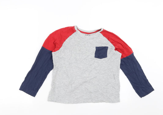 Matalan Boys Grey Solid   Pyjama Top Size 11 Years
