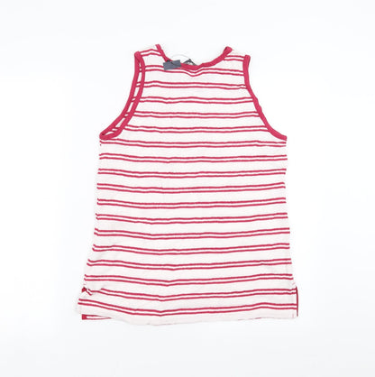 Marks and Spencer Womens Pink Striped  Basic Tank Size 10