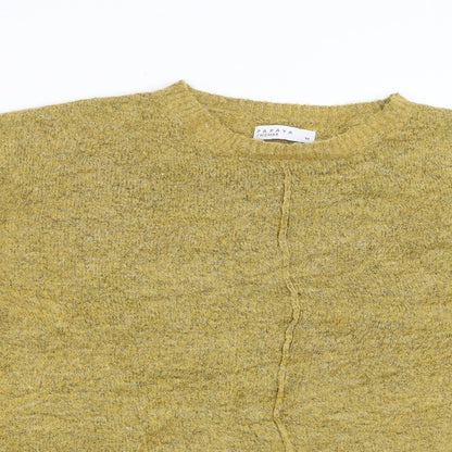 Womens UK Size M Papaya Yellow Pullover Jumper