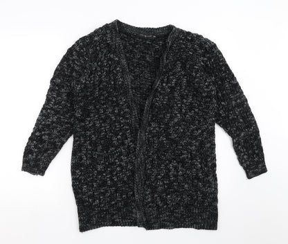 Womens UK Size M Pura Moda Black Cardigan Jumper